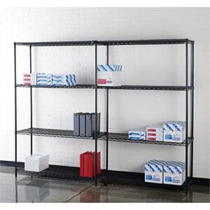 Lorell Industrial Wire Shelving Shelf, 1.6" x 48" x 24", Black