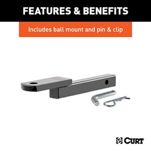 CURT 122703 Class 2 Trailer Hitch with Ball Mount, 1-1/4-Inch Receiver, Compatible with Select Subaru Legacy, Outback