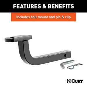 CURT 122403 Class 2 Trailer Hitch with Ball Mount, 1-1/4-Inch Receiver, Compatible with Select Dodge Challenger, Charger, Magnum, Chrysler 300