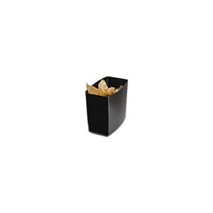 Officemate 2200 Series Executive Waste Basket, 20 Quart Capacity, 13.625 x 8.5 x 12.75 Inches, Black (22262)