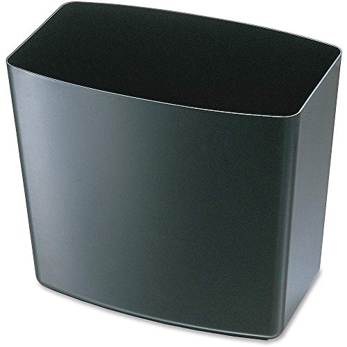 Officemate 2200 Series Executive Waste Basket, 20 Quart Capacity, 13.625 x 8.5 x 12.75 Inches, Black (22262)