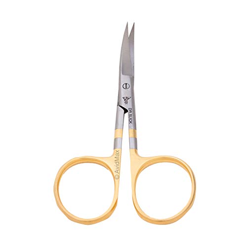 Dr. Slick All Purpose Scissor, 4", Gold Loops, Curved