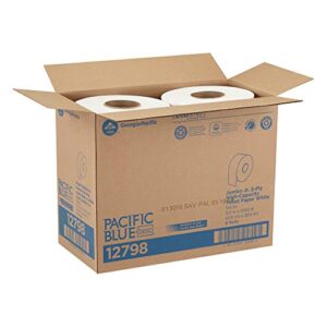 Pacific Blue Basic 2-Ply Jumbo Jr. 9" Toilet Paper by GP PRO (Georgia-Pacific), 12798, 1,000 Linear Feet per Roll, 8 Rolls Per Case