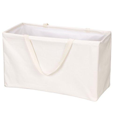 Household Essentials 2213 Krush Canvas Utility Tote | Reusable Grocery Shopping Laundry Carry Bag | Beige, White, Natural