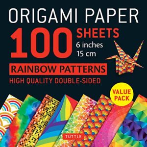 Origami Paper 100 Sheets Rainbow Patterns 6" (15 cm): Tuttle Origami Paper: Double-Sided Origami Sheets Printed with 8 Different Patterns (Instructions for 7 Projects Included)