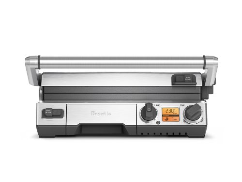 Breville BGR820XL Smart Grill, Electric Countertop Grill, Brushed Stainless Steel., 14" x 14" x 5 3/4"