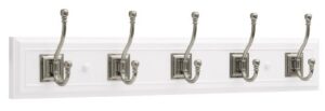 brainerd r46121y-wsn-l five arch hook 27-inch wide architectural hat and coat rail/rack