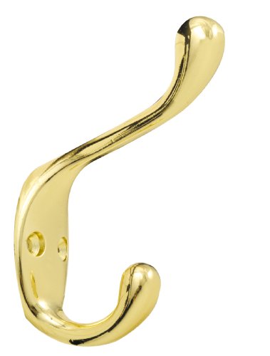 Liberty B42302Q-PB-C5 3-Inch Heavy Duty Coat and Hat Hook, Polished Brass