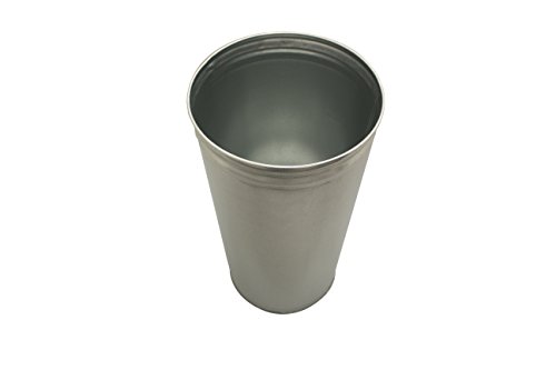 Witt Industries 415DTAL Steel 15-Gallon Standard Open Top Indoor Waste Receptacle with Galvanized Liner, Round, 15" Diameter x 35" Height, Almond