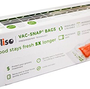 Oliso Pro VAC-SNAP Bags for Oliso Vacuum Sealers (Medium, 1 Quart, 14 Bags)