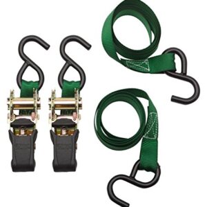 SmartStraps Ratchet Straps - 6ft GRN Padded Ratchet 2pk 1,500lb , green -SMAR138