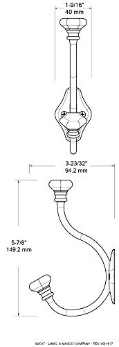 Liberty 128734 Acrylic Facets Design Coat and Hat Hook, Satin Nickel and Clear