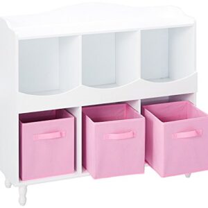 King's Brand 6 Cubby Storage Cabinet, White