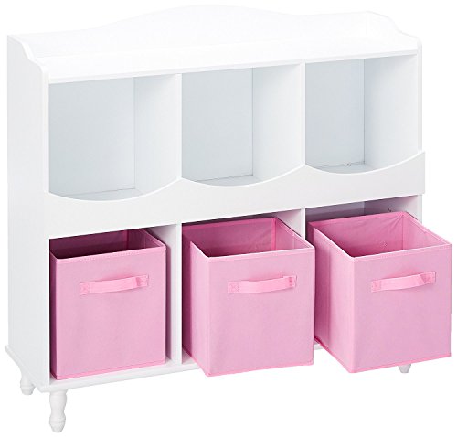 King's Brand 6 Cubby Storage Cabinet, White