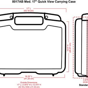 ArtBin 8017AB 17 inch Quick View Carrying Case, Portable Art & Craft Organizer with Handle, [1] Plastic Storage Case, Translucent