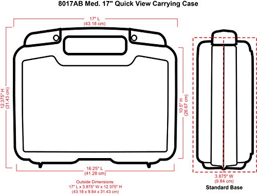 ArtBin 8017AB 17 inch Quick View Carrying Case, Portable Art & Craft Organizer with Handle, [1] Plastic Storage Case, Translucent