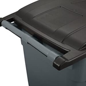 Rubbermaid Commercial Products Brute Rollout Trash/Garbage Can/Bin with Wheels, 50 GAL, for Restaurants/Hospitals/Offices/Back of House/Warehouses/Home, Gray (FG9W2700GRAY)