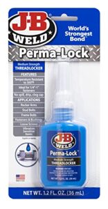 j-b weld 24236 perma-lock medium strength threadlocker – blue – 36 ml
