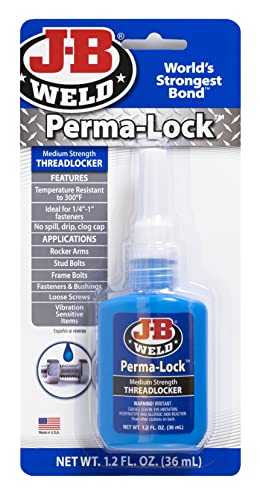 J-B Weld 24236 Perma-Lock Medium Strength Threadlocker - Blue - 36 ml