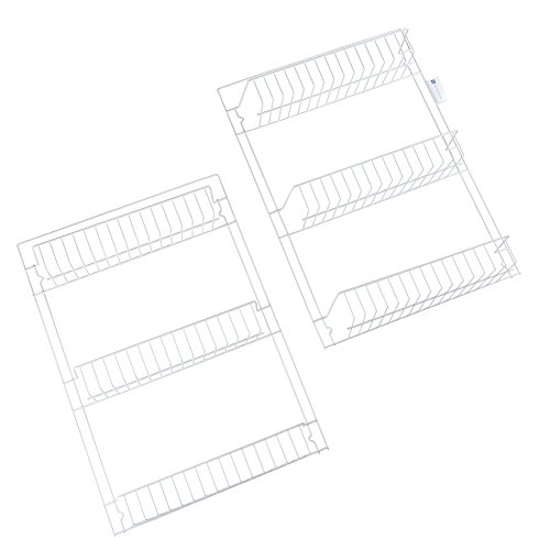 Lavish Home (White) 6-Tier Adjustable Pantry Shelves and Door Rack for Home Organization and Storage, (L) 19” x (W) 5” x (H) 56-64"