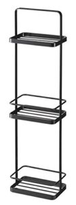 yamazaki home wire standing shower caddy with bath shelf baskets, steel, tall, water resistant, no assembly req.