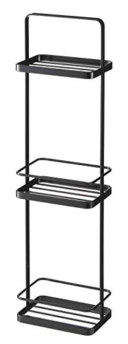 Yamazaki Home Wire Standing Shower Caddy with Bath Shelf Baskets, Steel, Tall, Water Resistant, No Assembly Req.