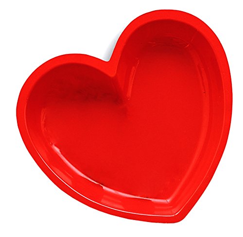 Creative Converting Red Heart Shaped Plastic Serving Tray