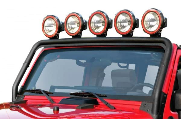 Rugged Ridge 11232.21 Light Bar, Windshield Mounted, Textured Black; 07-18 Wrangler JK