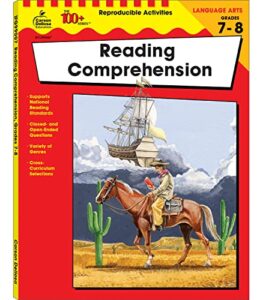 carson dellosa the 100+ series: reading comprehension workbook?grades 7-8 language arts learning, fiction, nonfiction, poetry passages with closed- and open-ended questions (128 pgs)