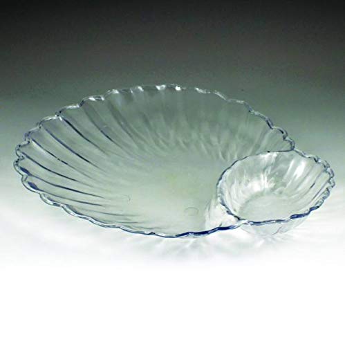 11 x 11 Shell Chip Clear Plastic Dish