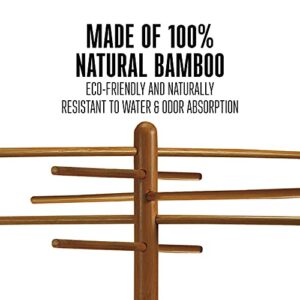 Weston Bamboo Pasta Drying Rack (53-0201), 10 Drying Arms, 16" Tall, 14" Wide, Stores Flat