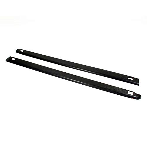 Wade 72-41115 Truck Bed Rail Caps Black Smooth Finish with Stake Holes for 2007-2014 GMC Sierra 1500 Crew Cab Extended Cab with 5.8ft bed (Set of 2)