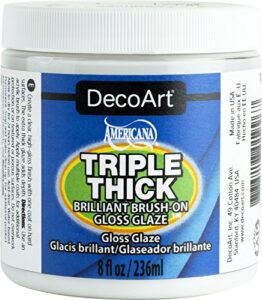 decoart triple thick gloss glaze – jar, 8fl oz