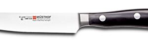 Wusthof CLASSIC IKON Precision Forged High-Carbon StainlessSteel German Made, 4 Piece Steak Knife Set Full-Tang Handle with Half Bolster