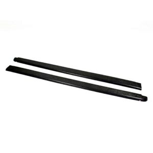 wade 72-40471 truck bed rail caps black smooth finish without stake holes for 2005-2011 dodge dakota extended cab with 6.5ft bed (set of 2)