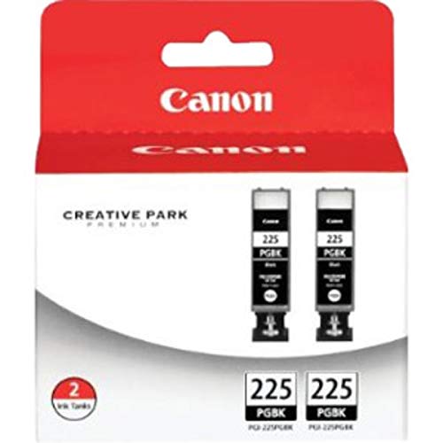 Canon PGI-225 Twin-Pack Value Pack – Black Compatible to iP4820, MG5220, MG5120, MG6120, MG8120, MX882, iX6520, iP4920, MG5320, MG6220, MG8220, MX892