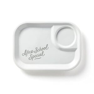 after school special ceramic serving tray from brass monkey – 11.5″ x 8.5″ x 3/4″, white, vintage cafeteria-inspired tray, unique gift idea!