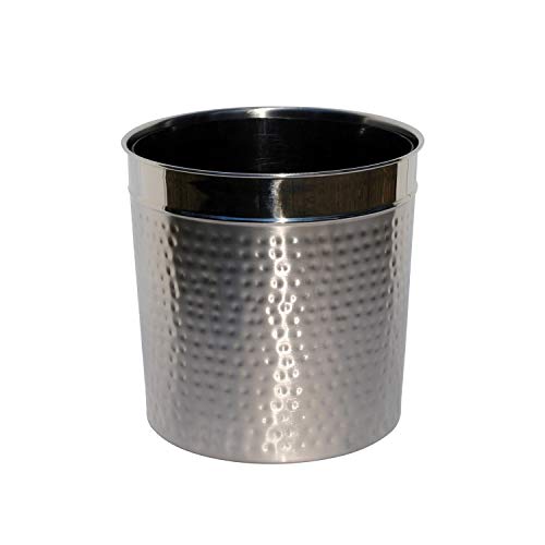 Hammered 2 Tone Waste Basket with Liner