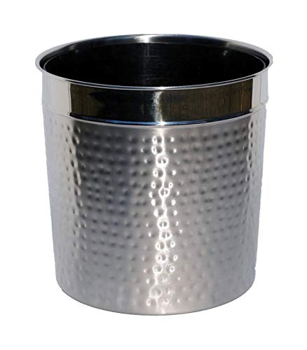 Hammered 2 Tone Waste Basket with Liner