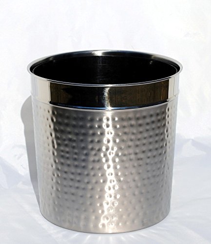 Hammered 2 Tone Waste Basket with Liner