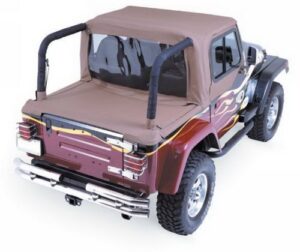 rampage cab top for soft top half door vehicles only | vinyl, spice denim | 993017 | fits 1992 – 1995 jeep wrangler