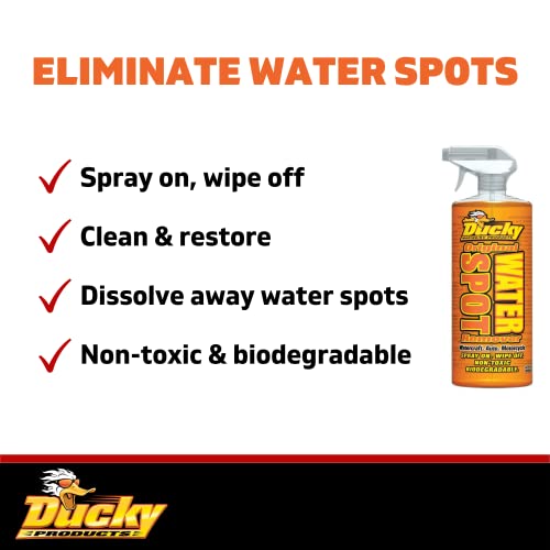 DUCKY PRODUCTS Original Water Spot Remover: Spray for Boat, Car, Motorcycle & RV Exterior Detailing, 32 oz