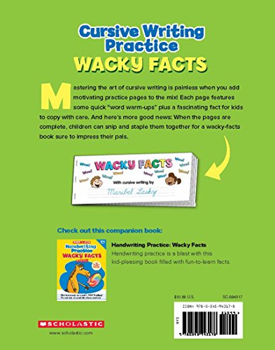 Cursive Writing Practice: Wacky Facts