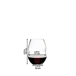 Riedel Swirl Wine Glass, 2 Count (Pack of 1), Clear