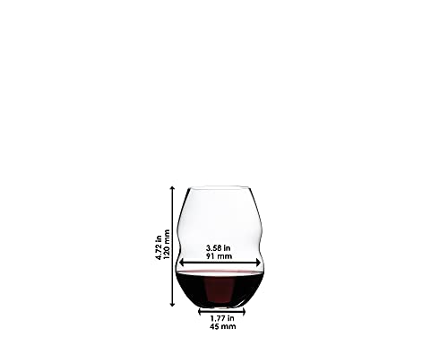 Riedel Swirl Wine Glass, 2 Count (Pack of 1), Clear