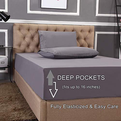 Elegant Comfort Luxury Wrinkle,Fade and Stain Resistant 1500 Thread Count Egyptian Quality 4-Piece Bed Sheet Set, Deep Pocket, , Queen Size , Red