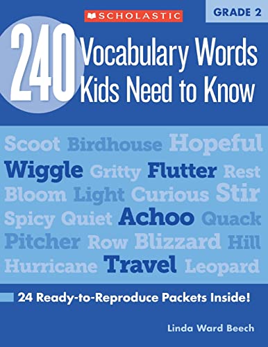 240 Vocabulary Words Kids Need to Know: Grade 2: 24 Ready-to-Reproduce Packets Inside! (Teaching Resources)