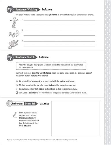 Teaching Vocabulary Words With Multiple Meanings (Grades 4–6): Week-by-Week Word-Study Activities That Teach 150+ Meanings for 50 Common Words to Improve Comprehension, Fluency, and Writing Skills