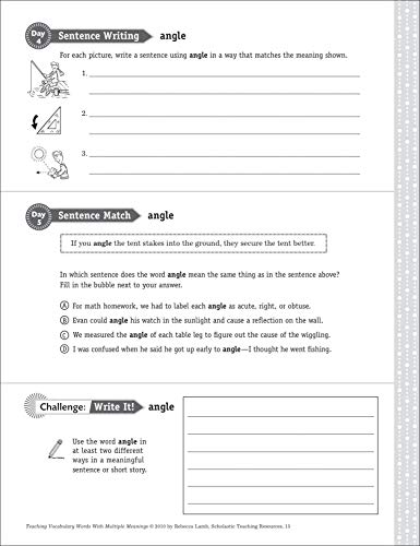 Teaching Vocabulary Words With Multiple Meanings (Grades 4–6): Week-by-Week Word-Study Activities That Teach 150+ Meanings for 50 Common Words to Improve Comprehension, Fluency, and Writing Skills