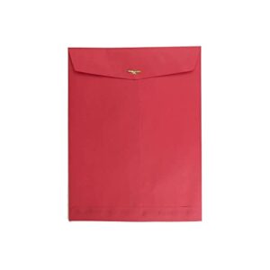 jam paper 87477 open end clasp #13 catalog envelope, 10-inch x 13-inch, red, 100/box